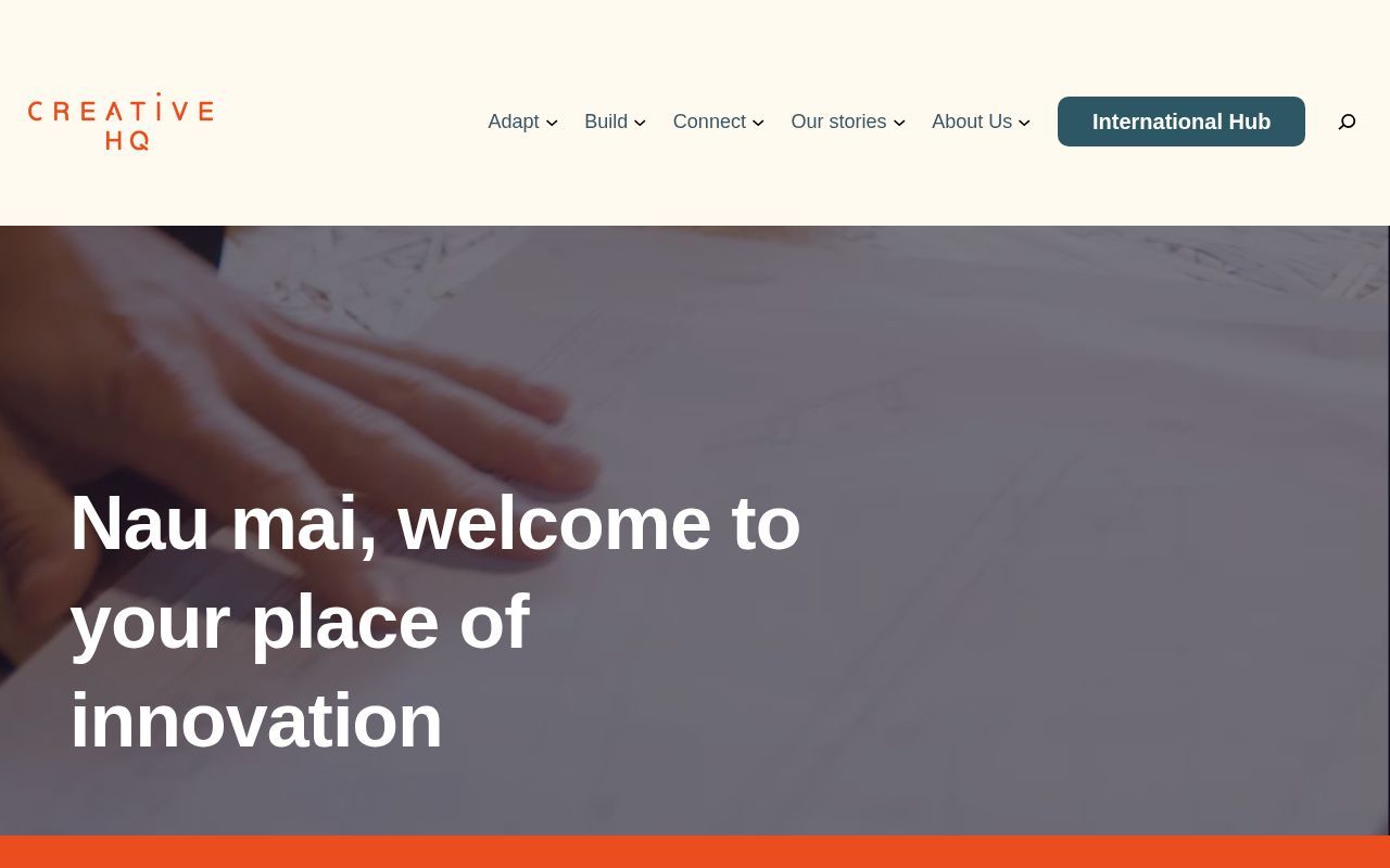 Homepage screenshot of creativehq.co.nz
