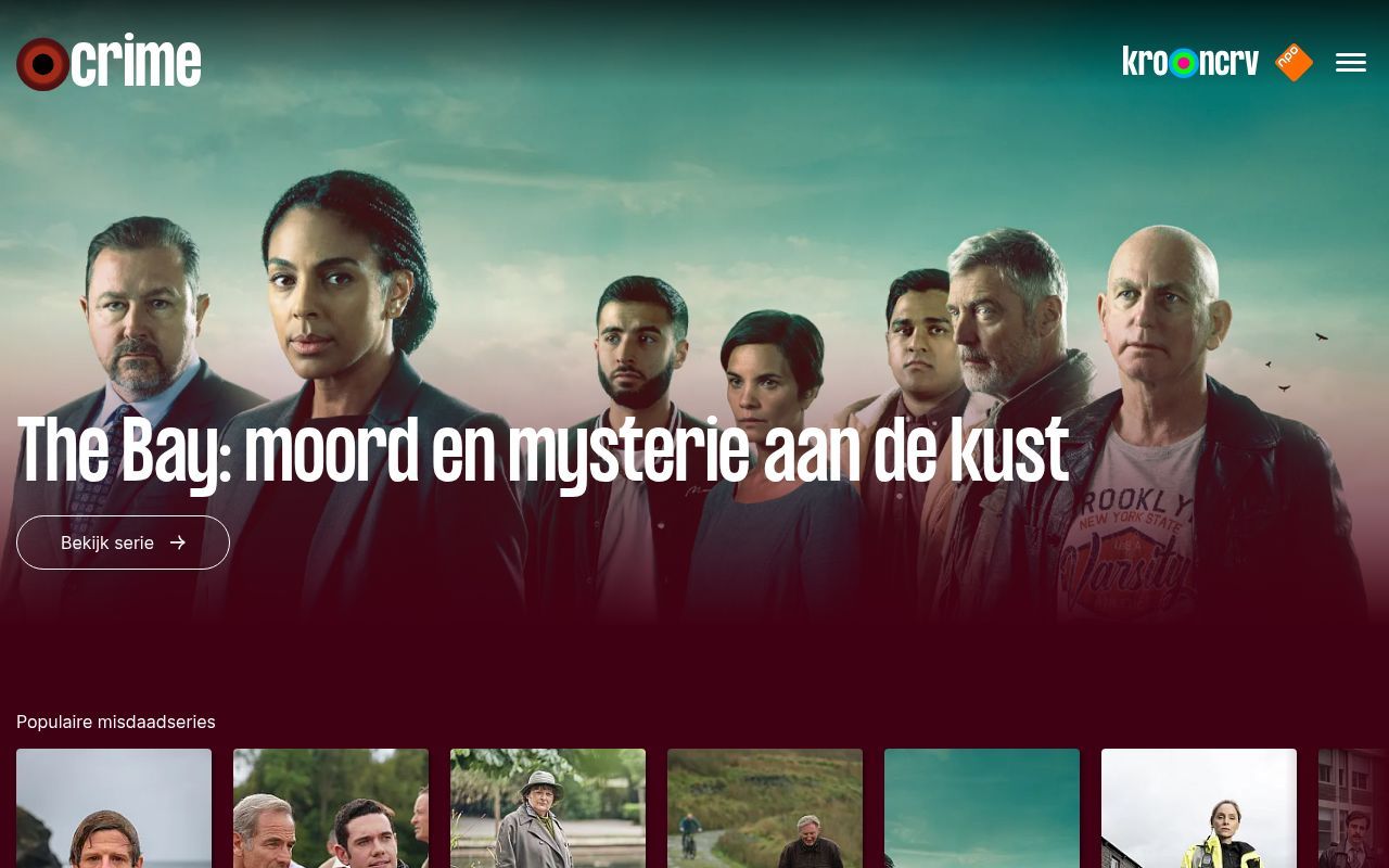 Homepage screenshot of crime.kro-ncrv.nl