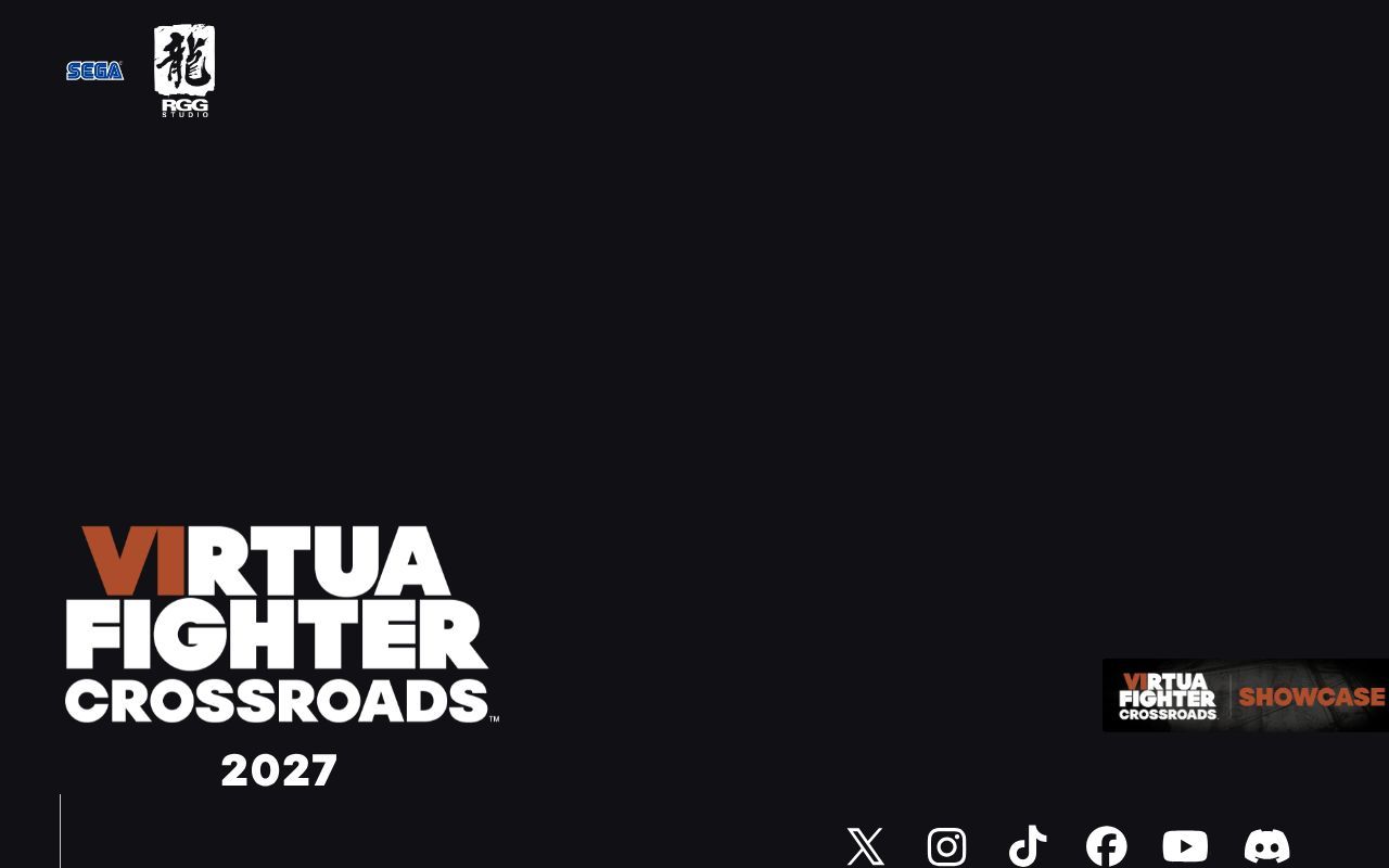 Homepage screenshot of crossroads.virtua-fighter.com