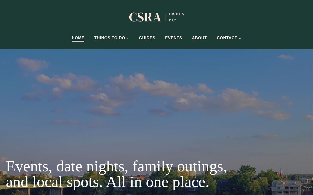 Homepage screenshot of csranightandday.com