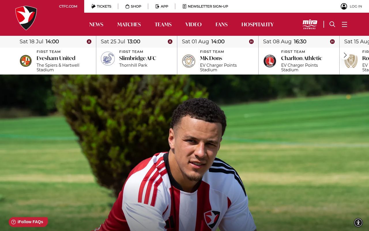 Homepage screenshot of ctfc.com