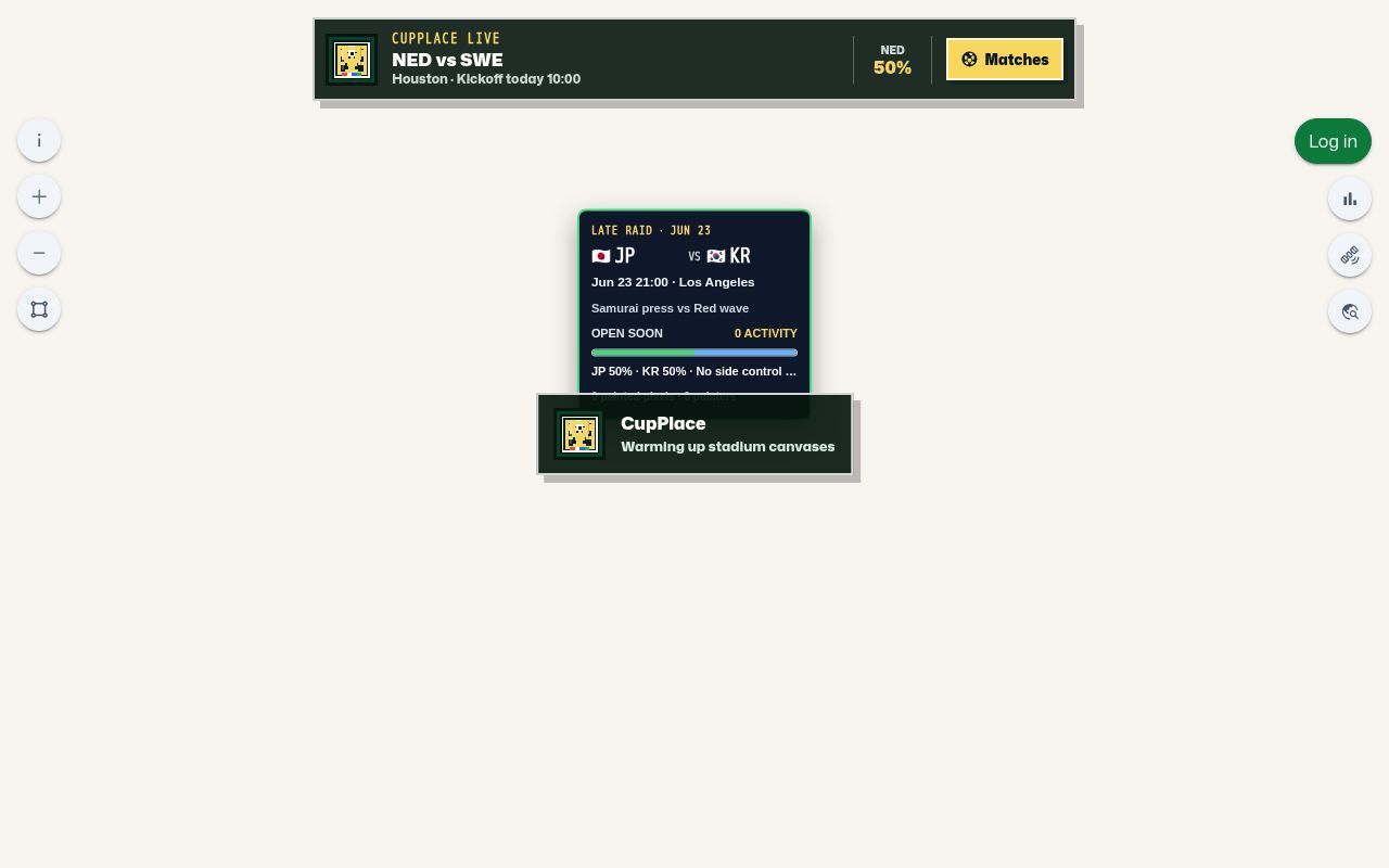 Homepage screenshot of cup.place