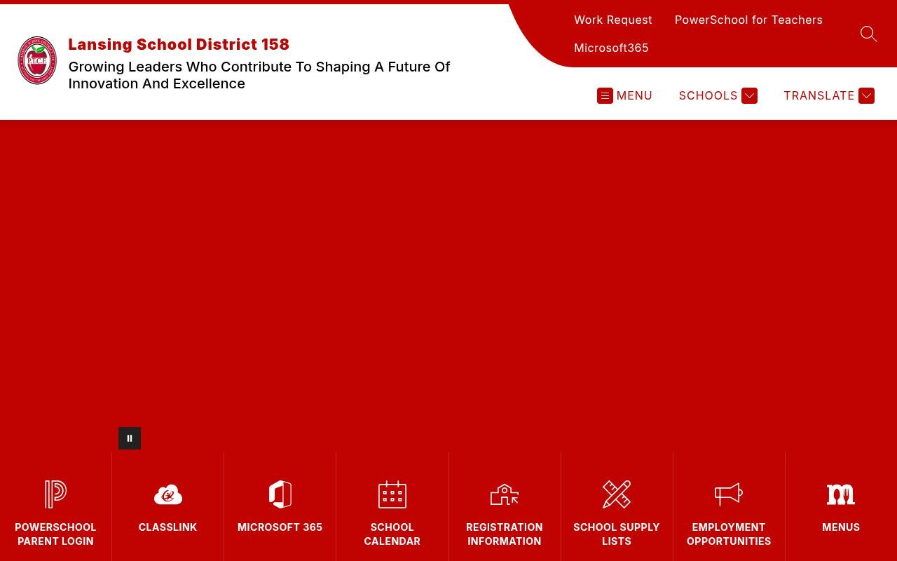 Homepage screenshot of d158.net