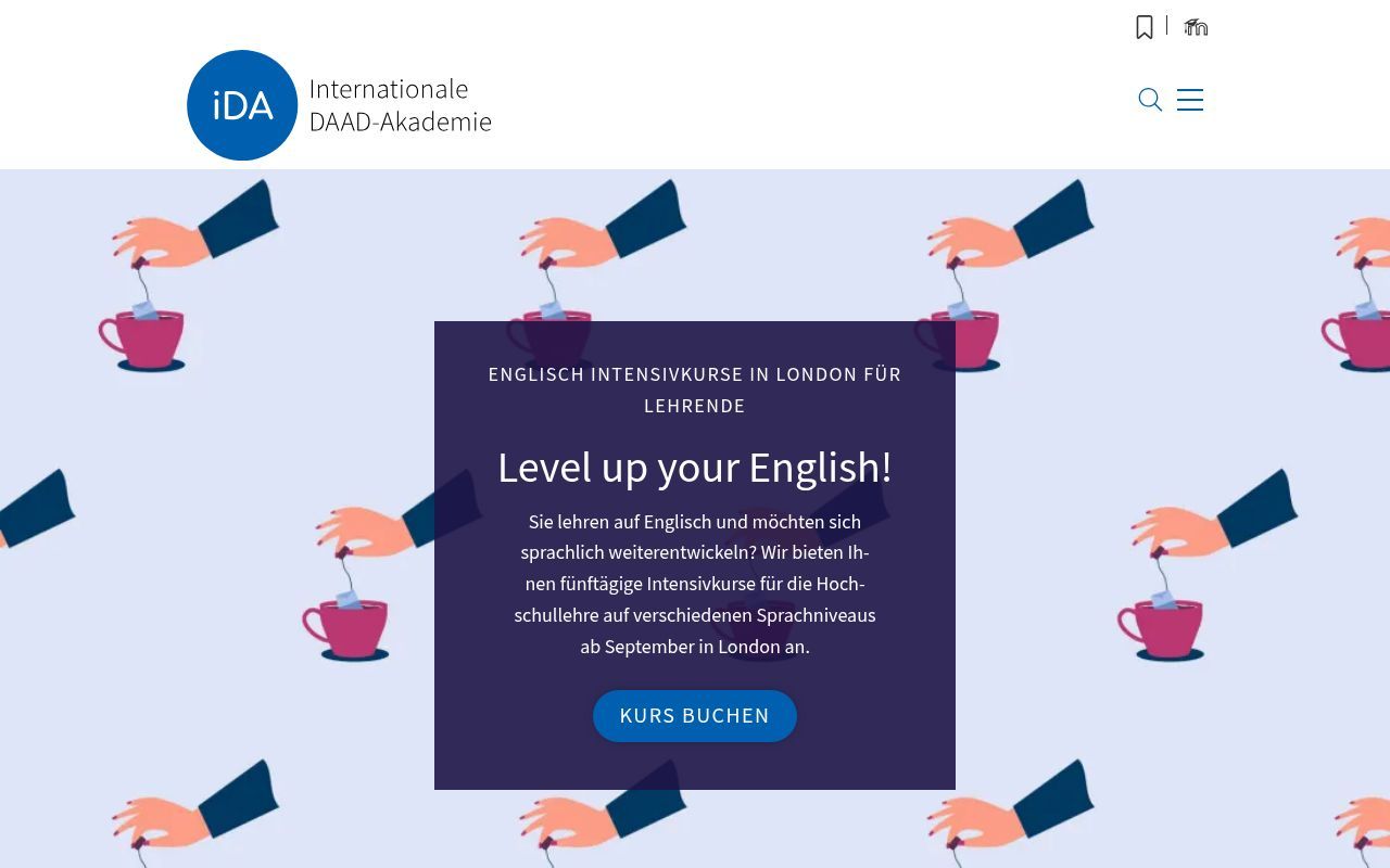 Homepage screenshot of daad-akademie.de