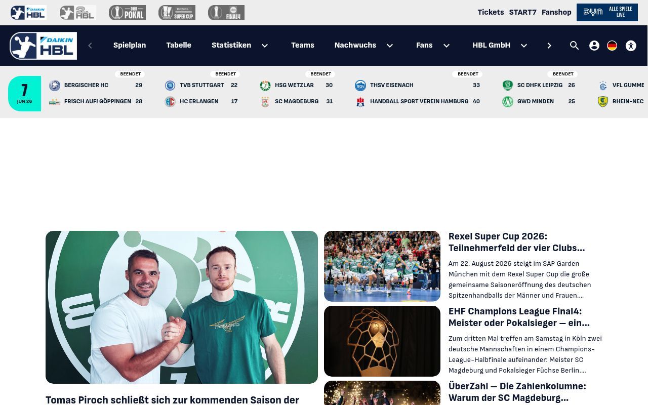 Homepage screenshot of daikin-hbl.de