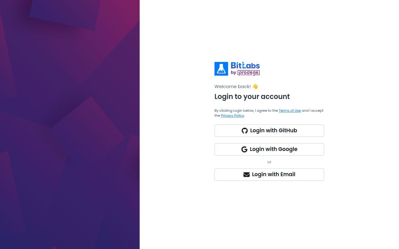 Homepage screenshot of dashboard.bitlabs.ai