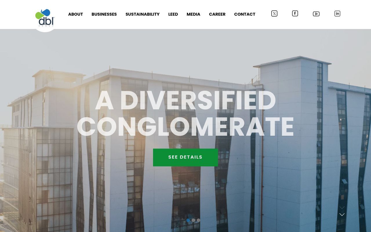 Homepage screenshot of dbl-group.com