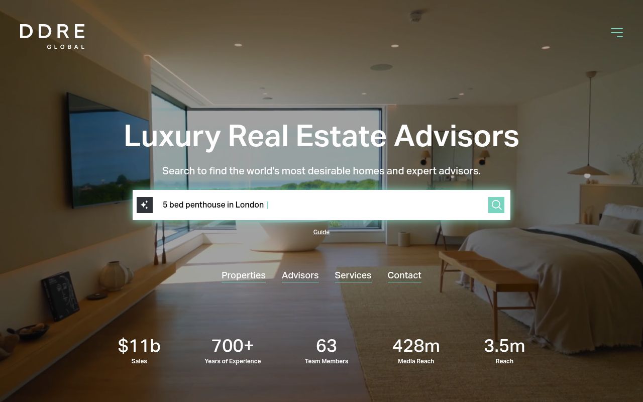 Homepage screenshot of ddre.global