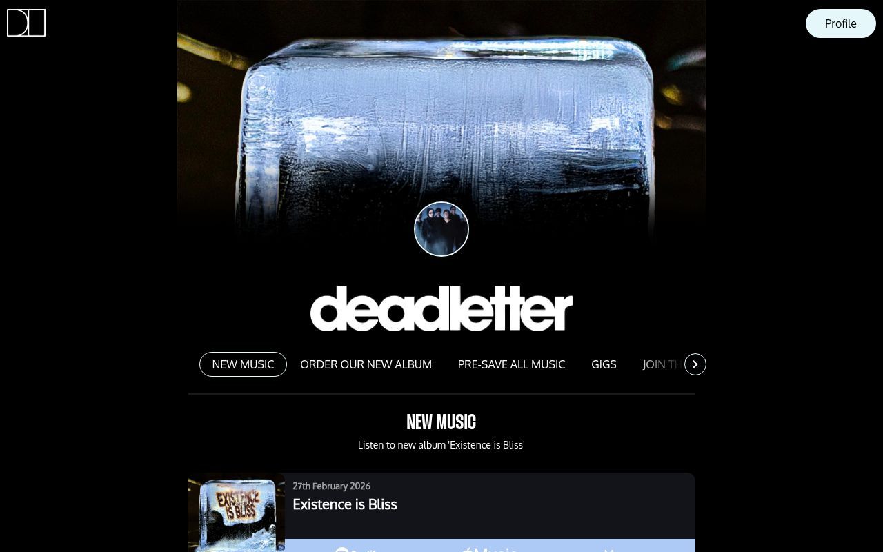 Homepage screenshot of deadletter.os.fan