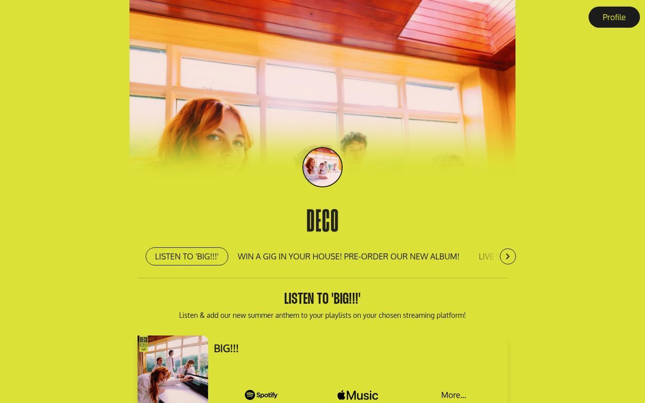 Homepage screenshot of deco.os.fan