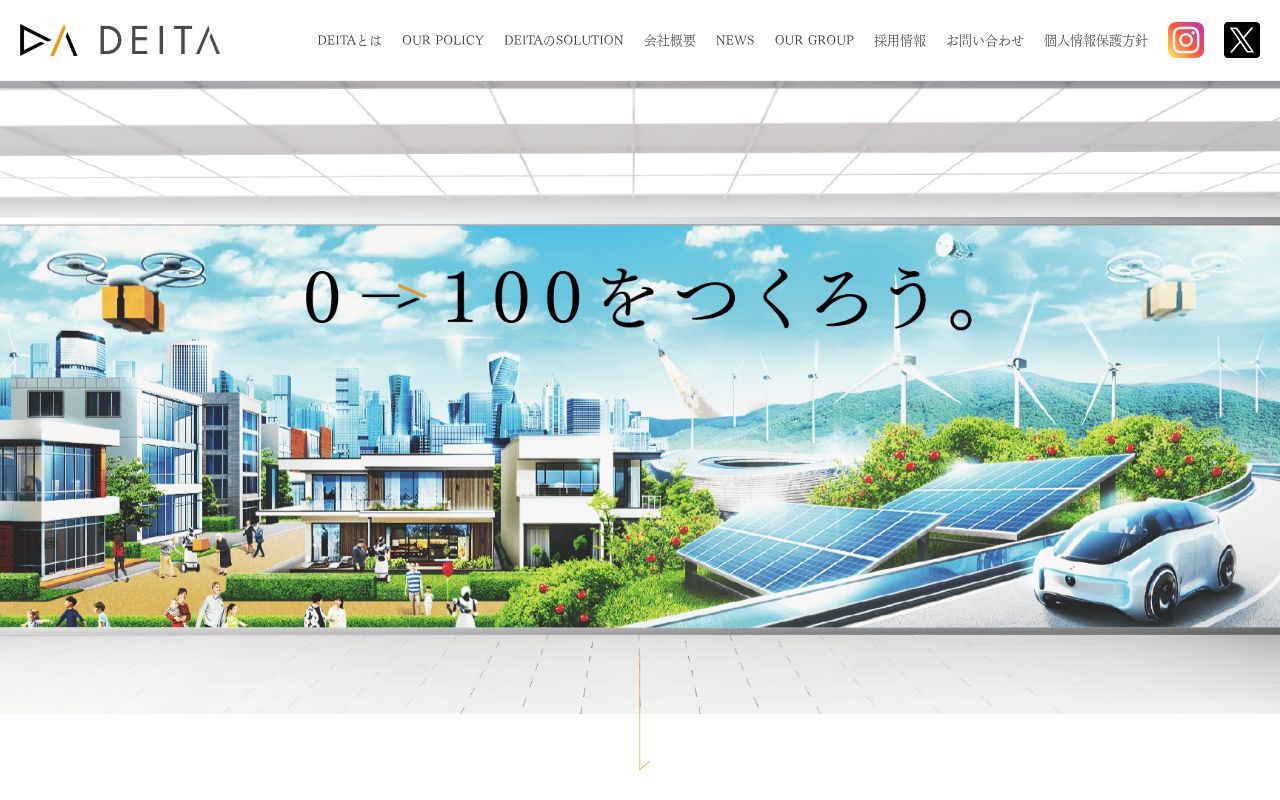 Homepage screenshot of deita.co.jp