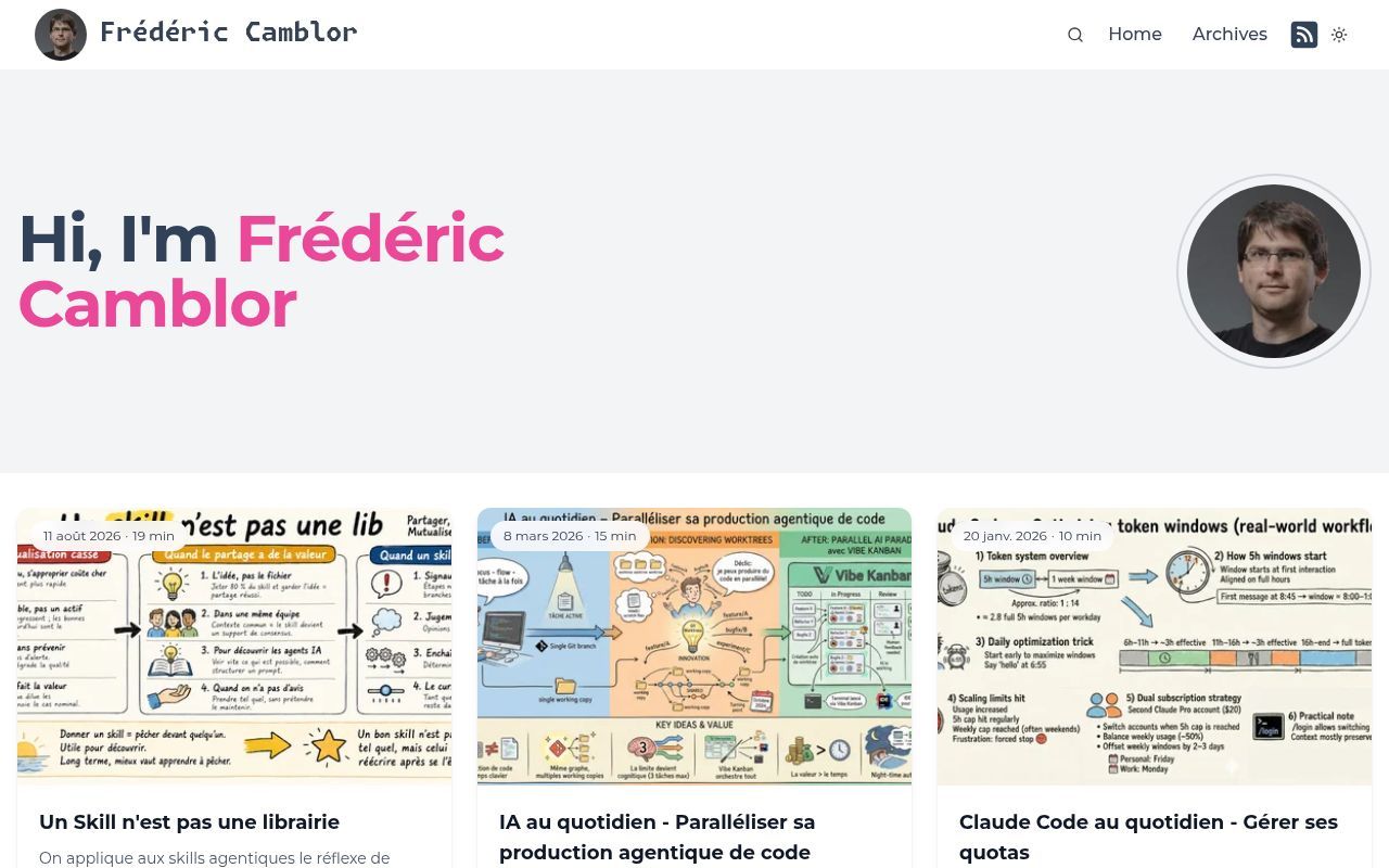 Homepage screenshot of devx.writizzy.blog