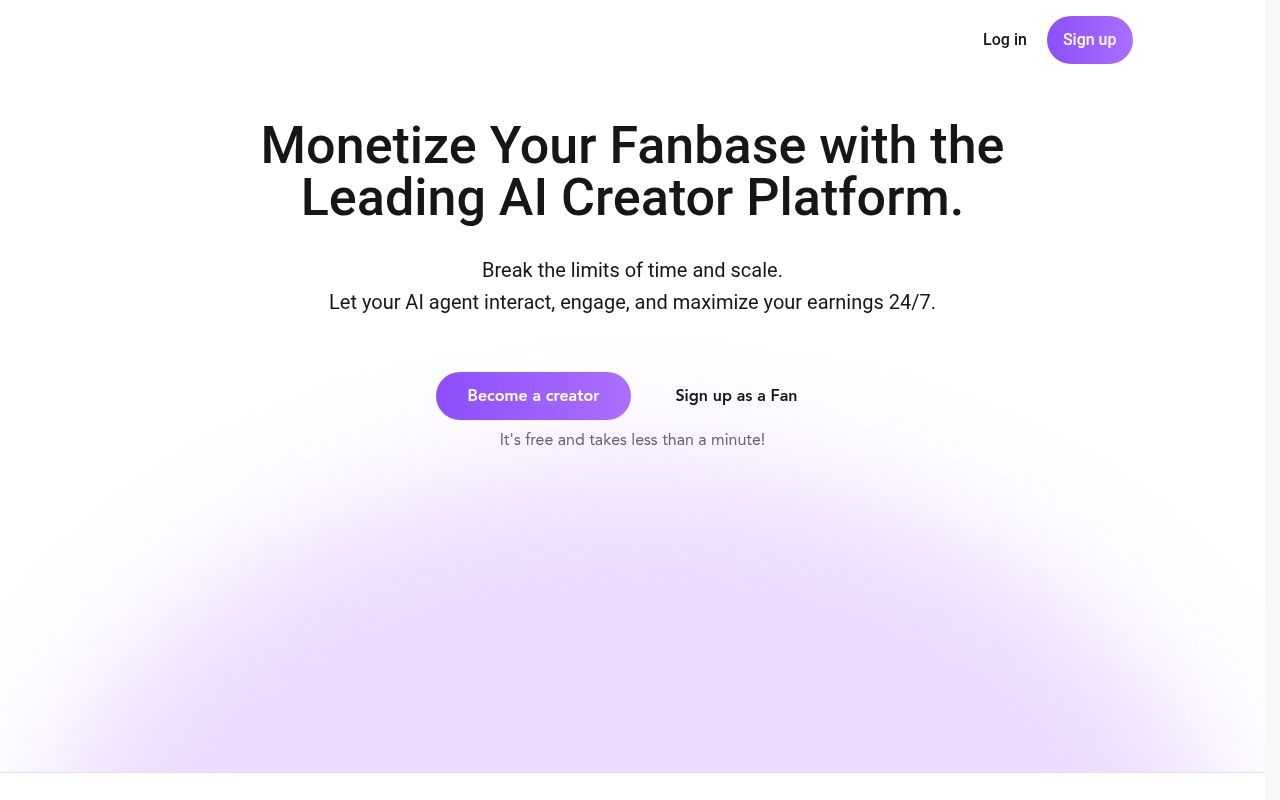 Homepage screenshot of dfans.ai