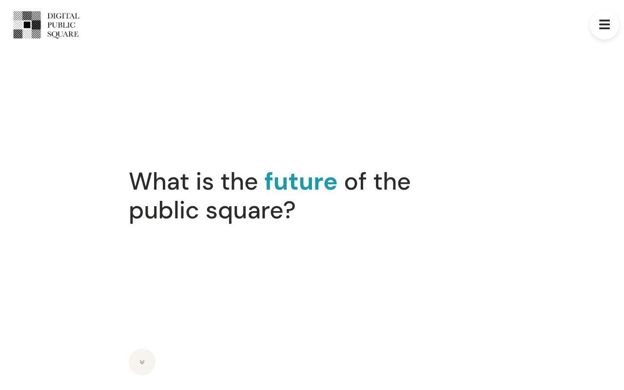 Homepage screenshot of digitalpublicsquare.org