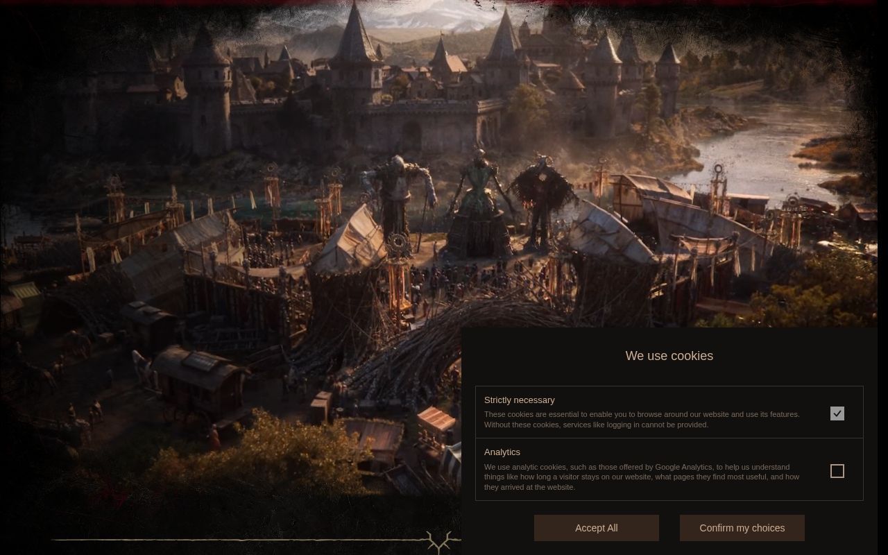 Homepage screenshot of divinity.com