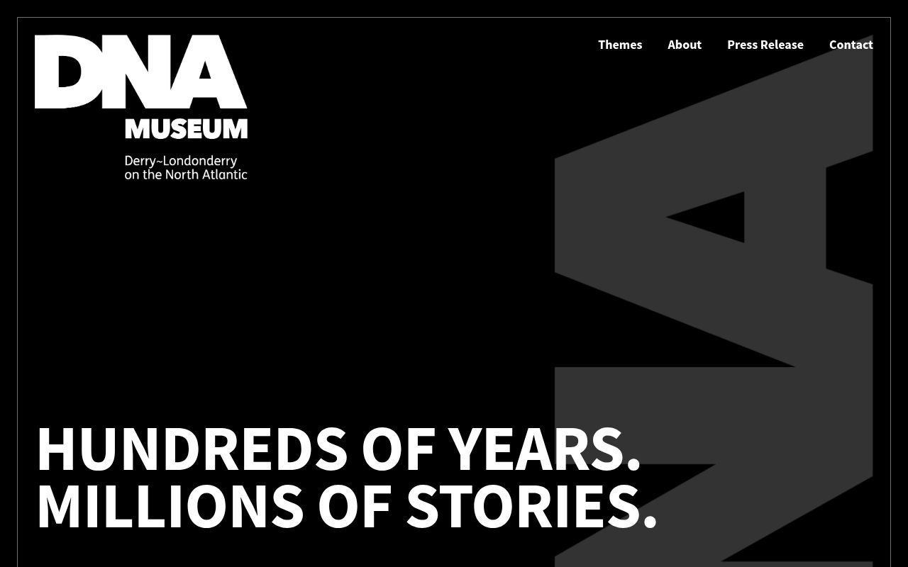 Homepage screenshot of dnamuseum.com