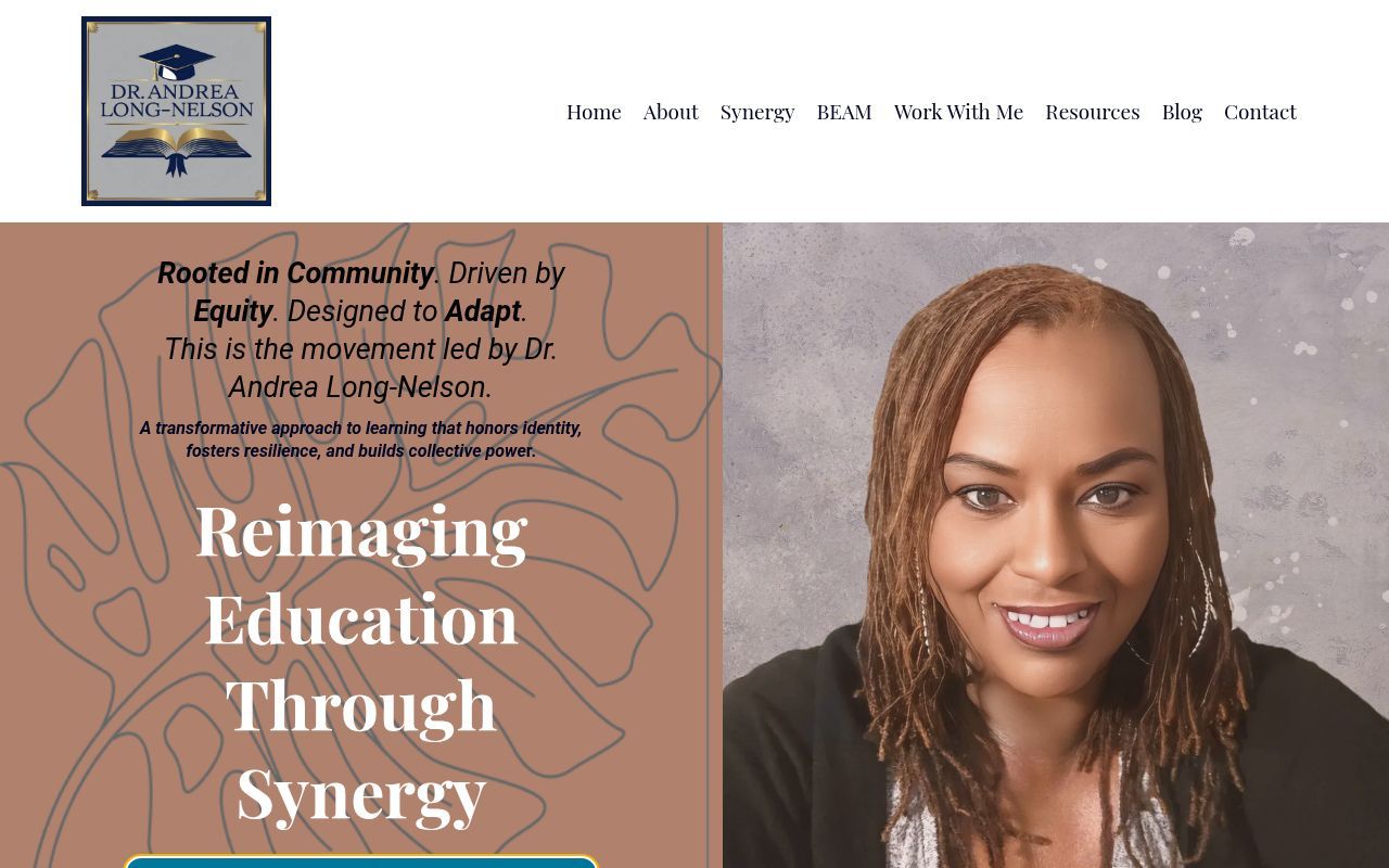 Homepage screenshot of drandrealong-nelson.com
