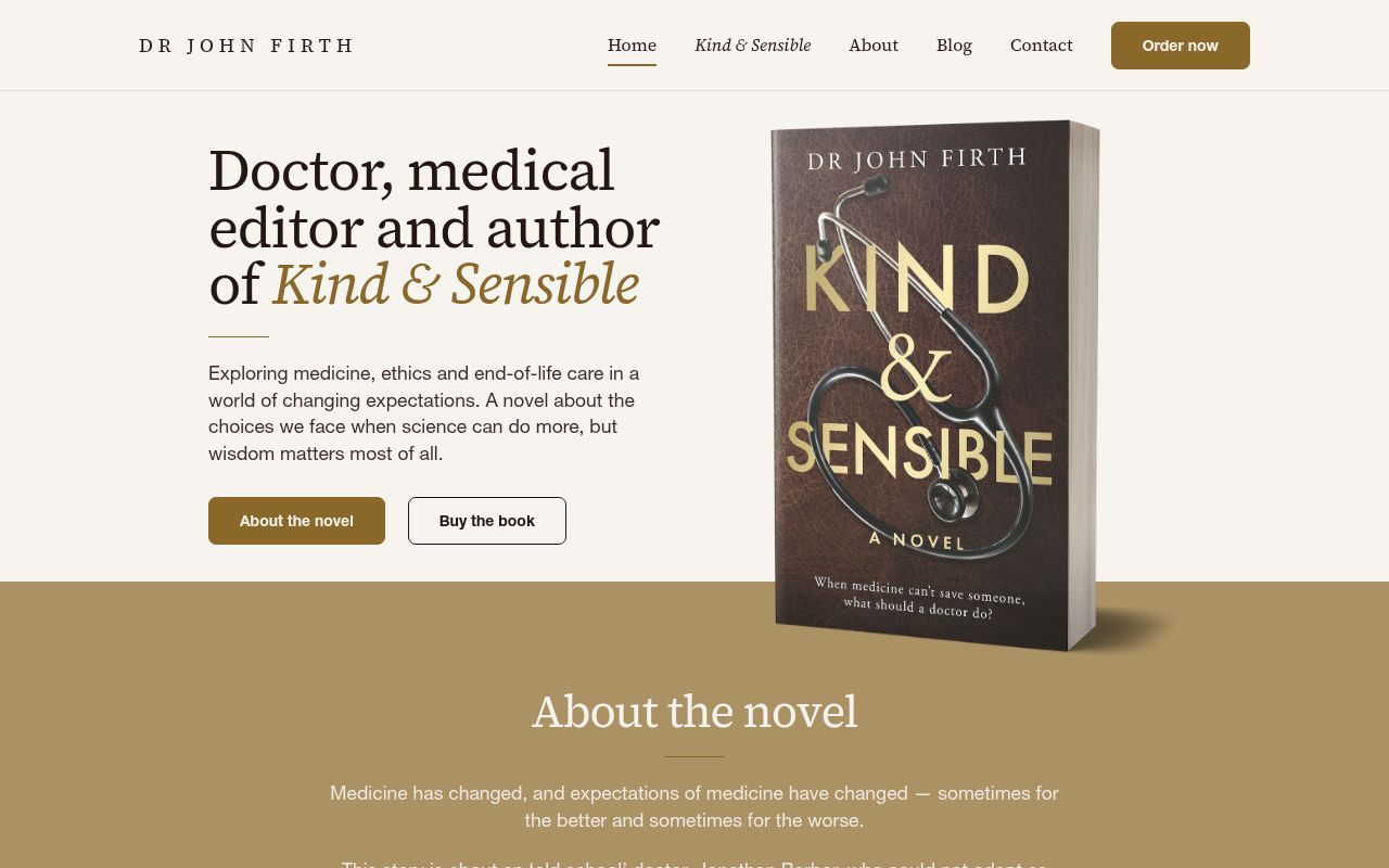 Homepage screenshot of drjohnfirth.com