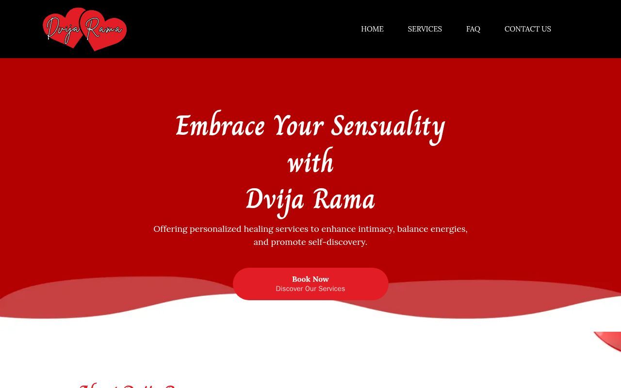 Homepage screenshot of dvijarama.net