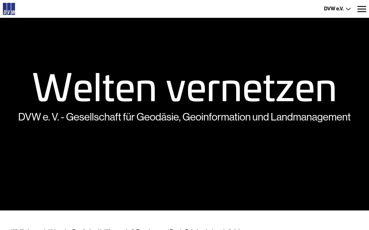 Homepage screenshot of dvw.de