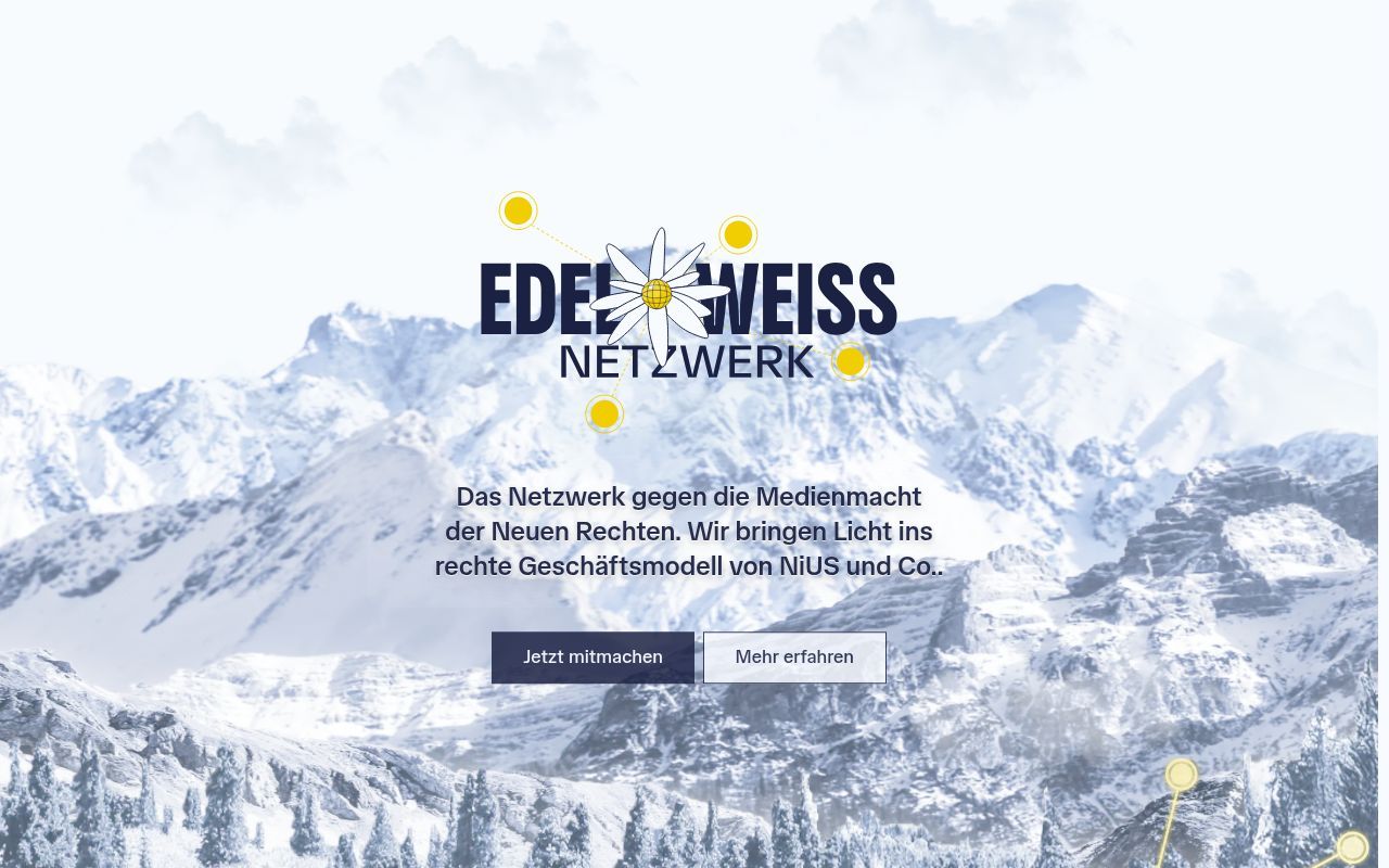 Homepage screenshot of edelweissnetzwerk.de
