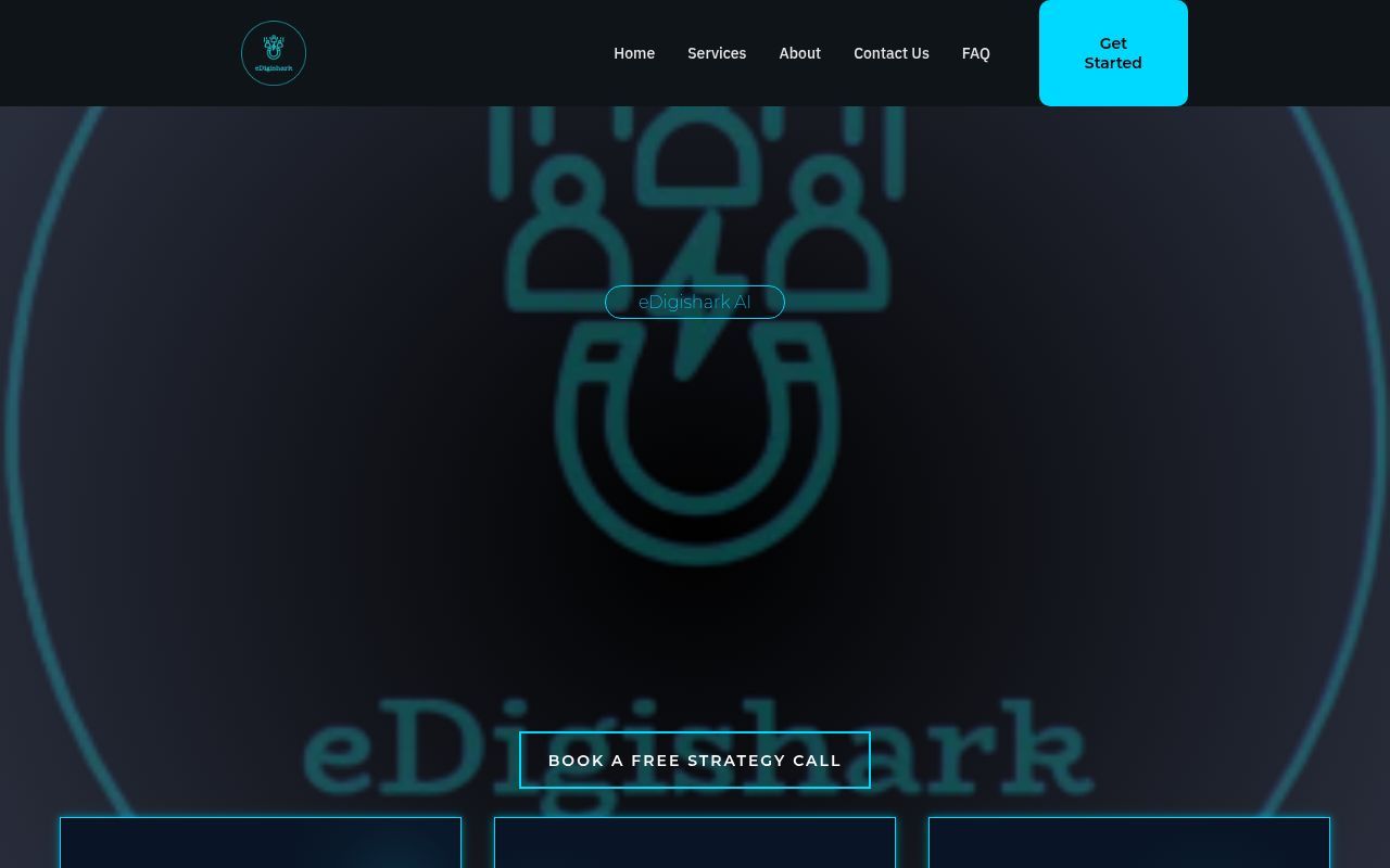Homepage screenshot of edigishark.com