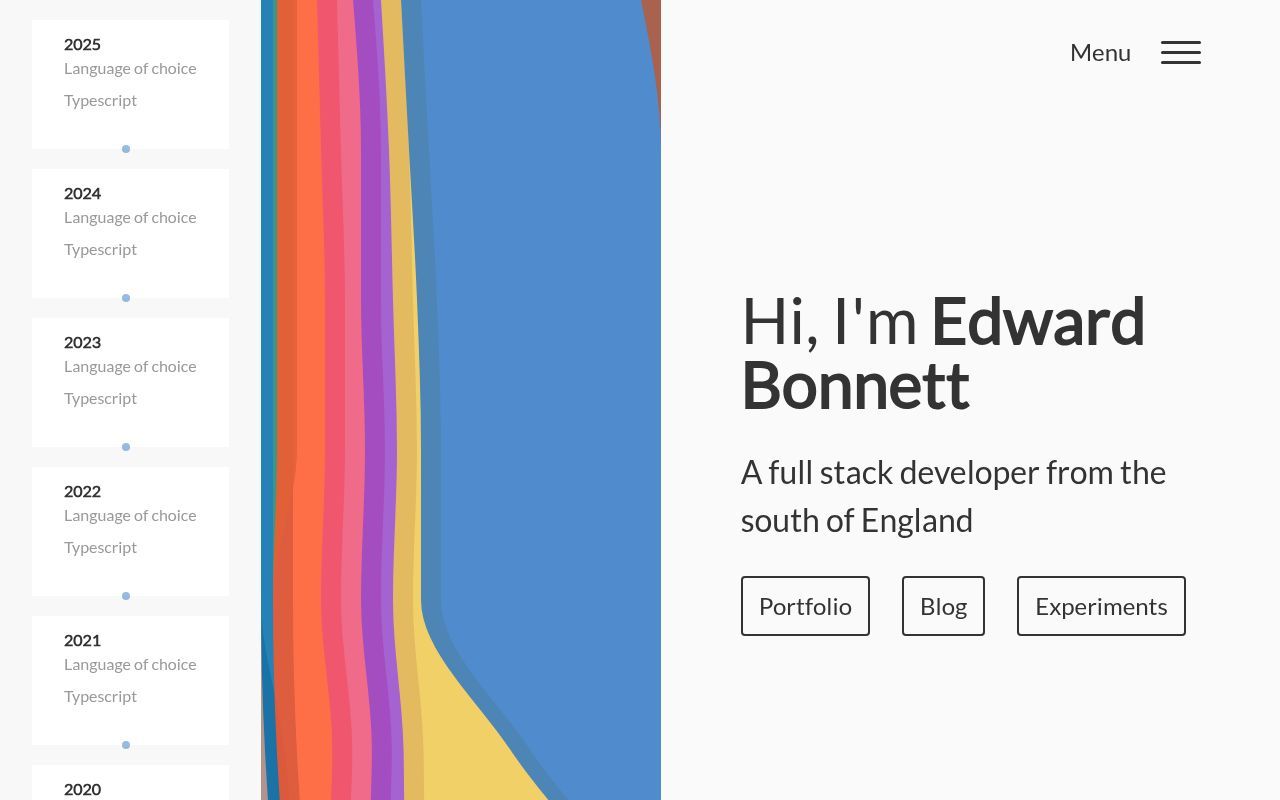 Homepage screenshot of edwardbonnett.com