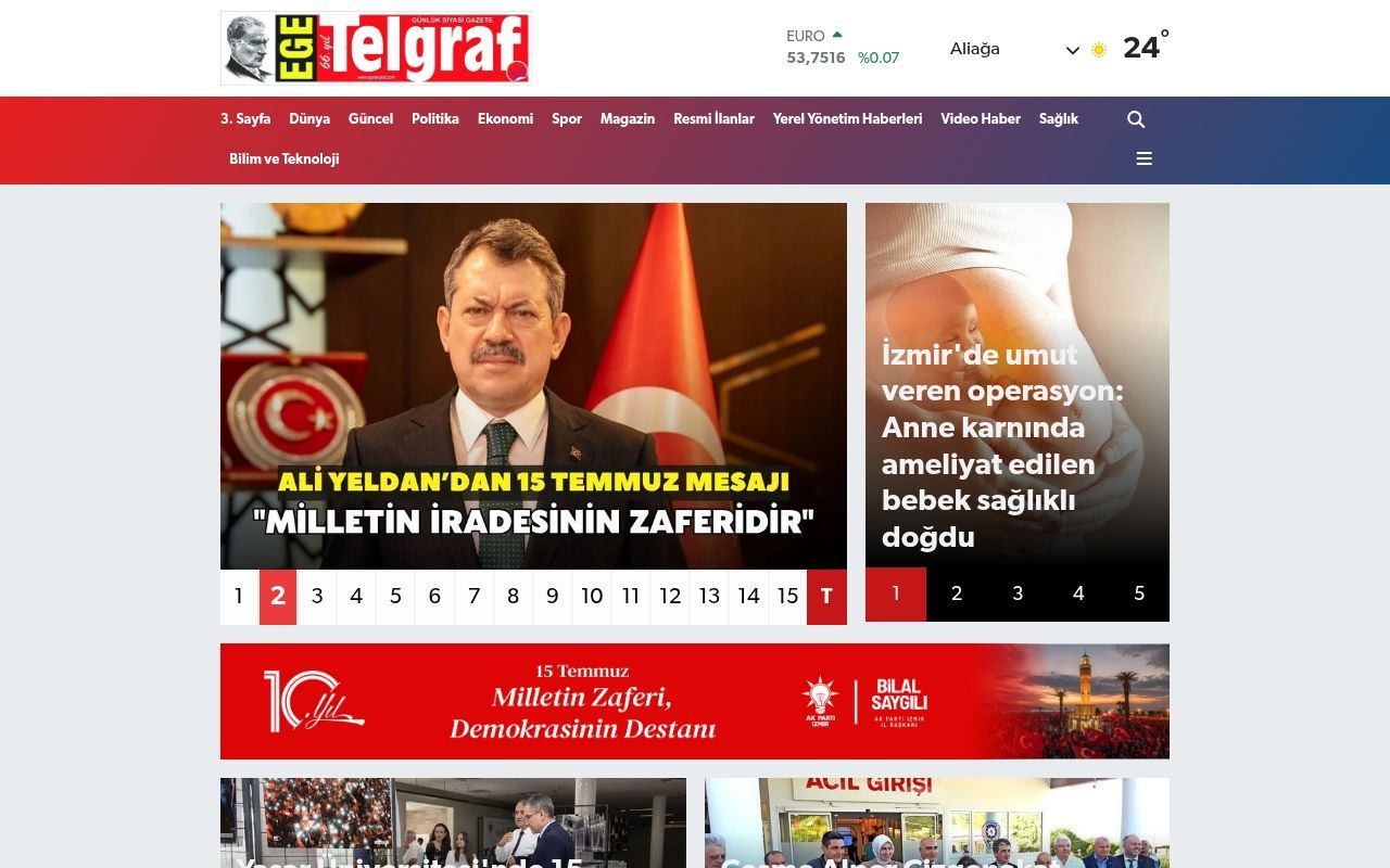 Homepage screenshot of egetelgraf.com
