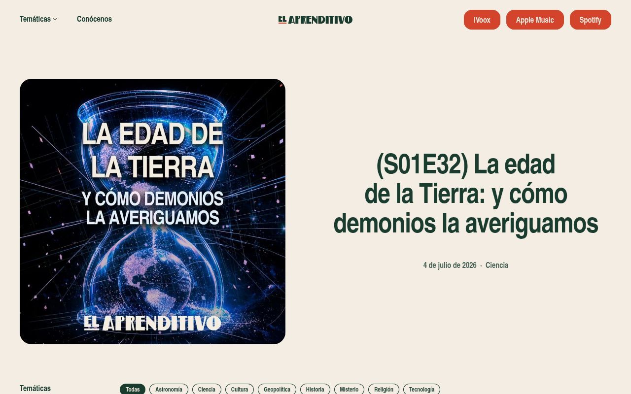 Homepage screenshot of elaprenditivo.com