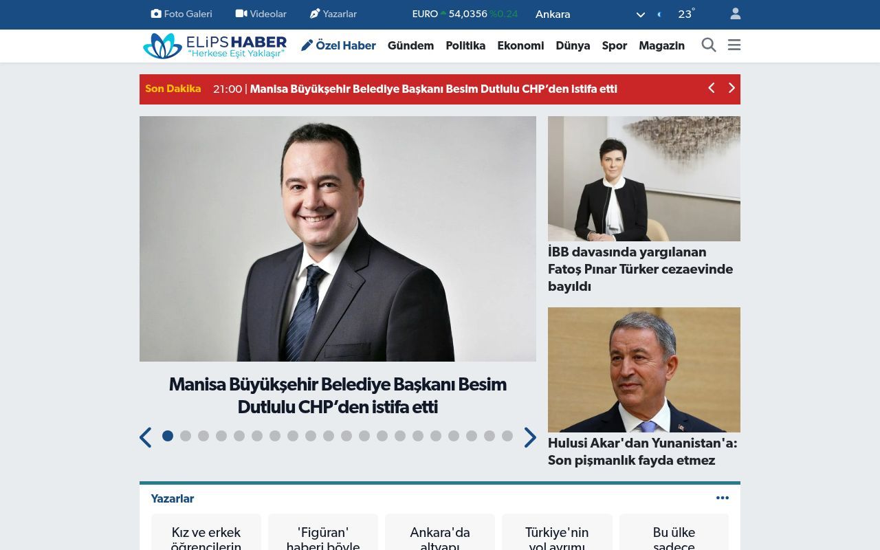 Homepage screenshot of elipshaber.com