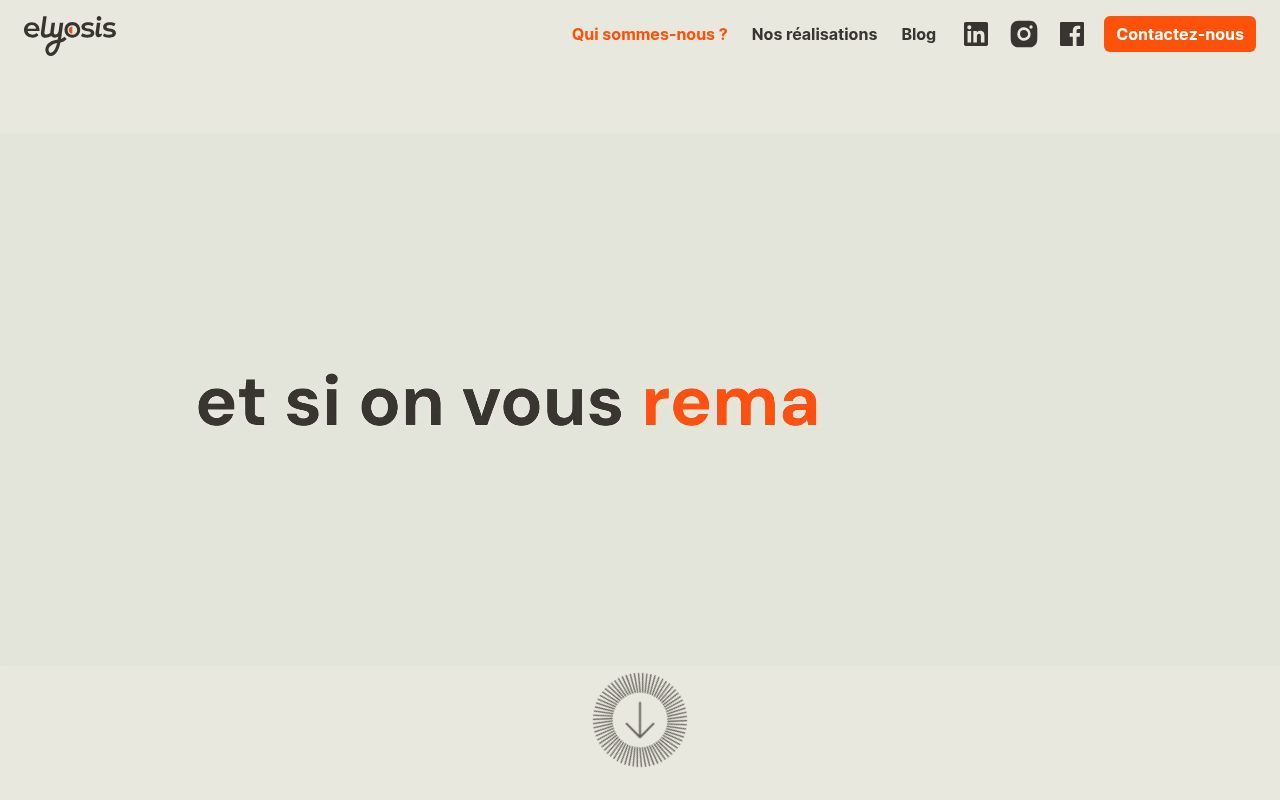 Homepage screenshot of elyosis.art