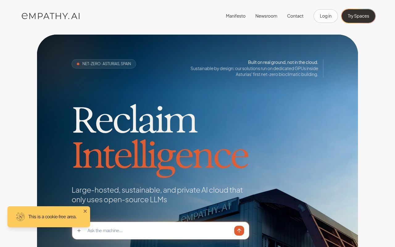 Homepage screenshot of empathy.ai
