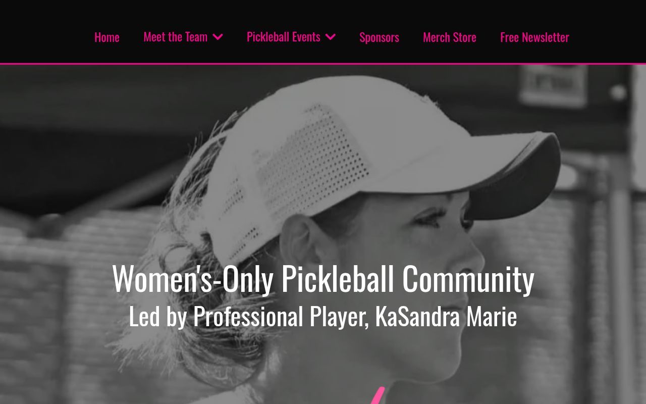 Homepage screenshot of empowherpickleball.com