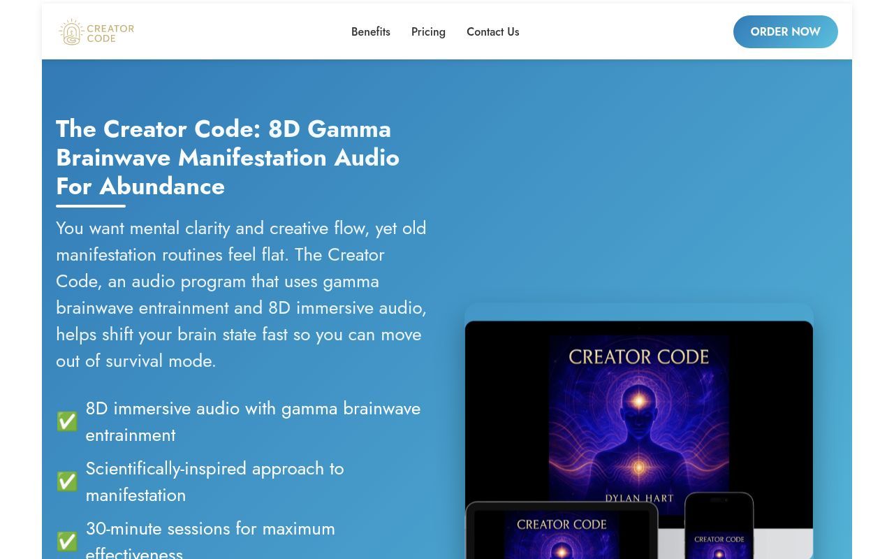 Homepage screenshot of en-creatorcode.com