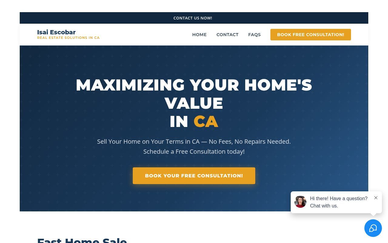 Homepage screenshot of escobarinvestments.online