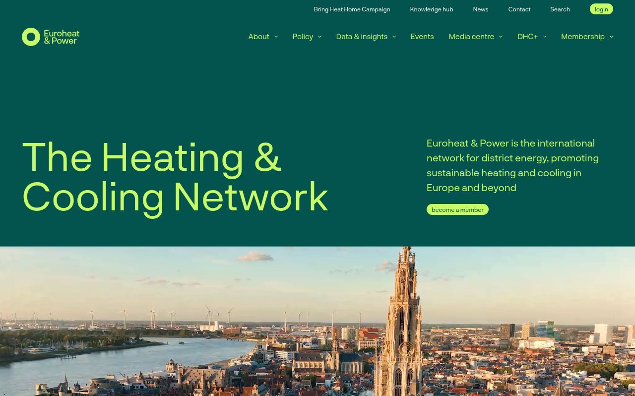 Homepage screenshot of euroheat.org