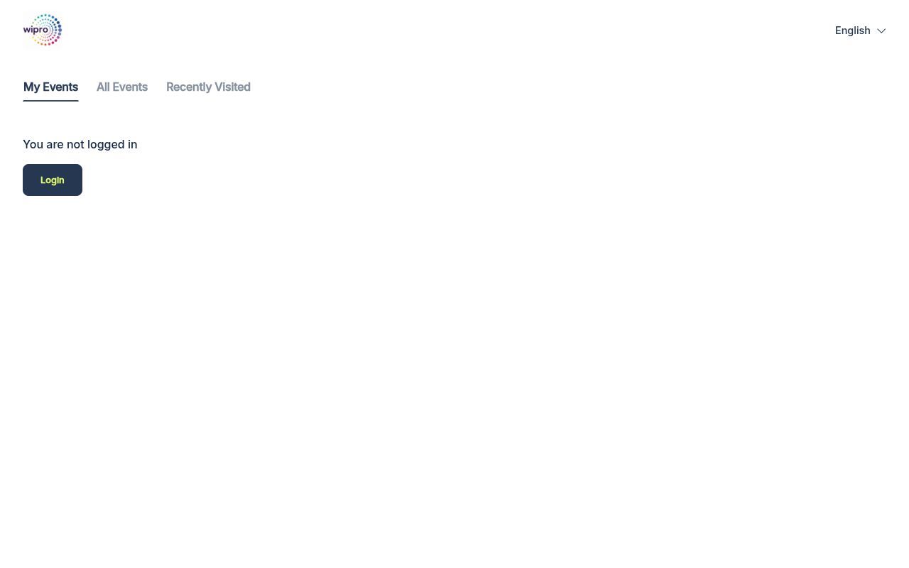 Homepage screenshot of events.wiprofoundation.org