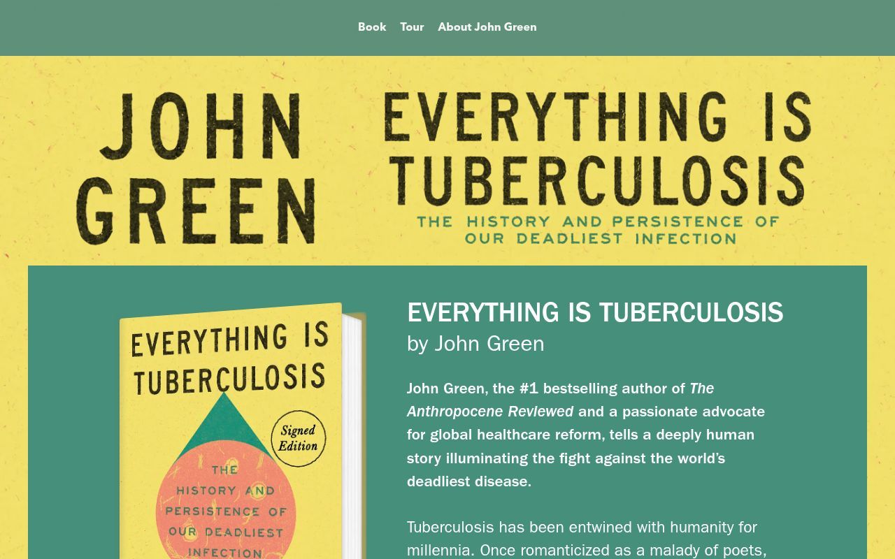 Homepage screenshot of everythingistb.com
