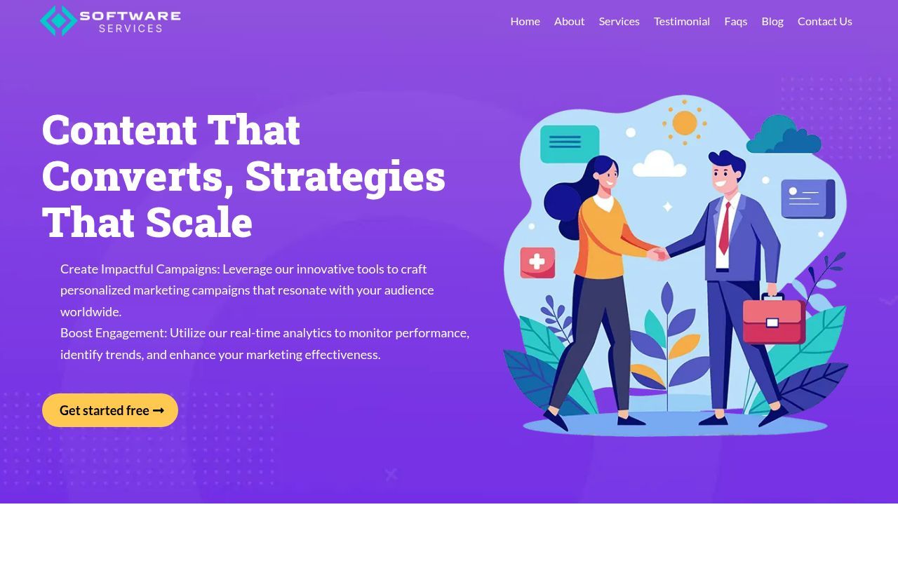 Homepage screenshot of evolve-business-systems.com