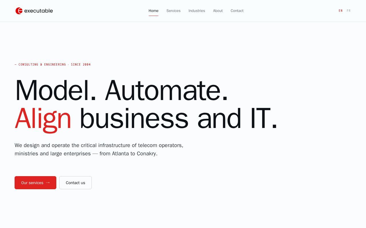 Homepage screenshot of exeapps.com