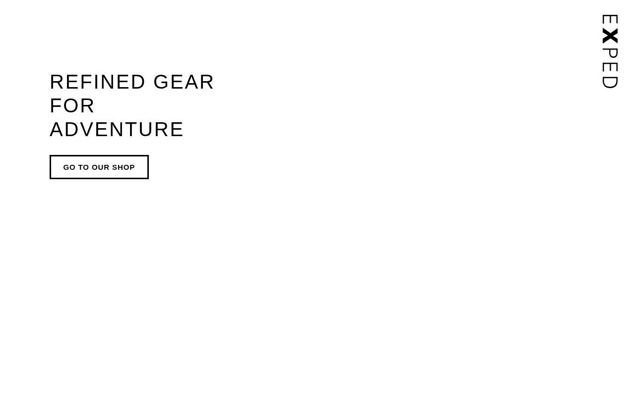 Homepage screenshot of exped.com