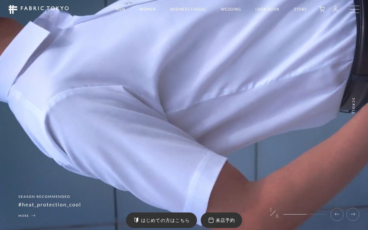 Homepage screenshot of fabric-tokyo.com