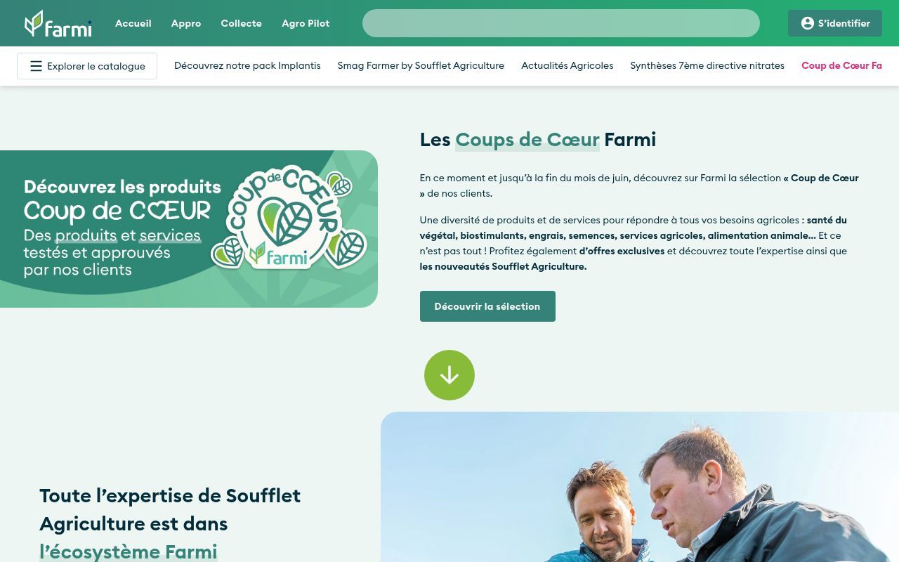 Homepage screenshot of farmi.com