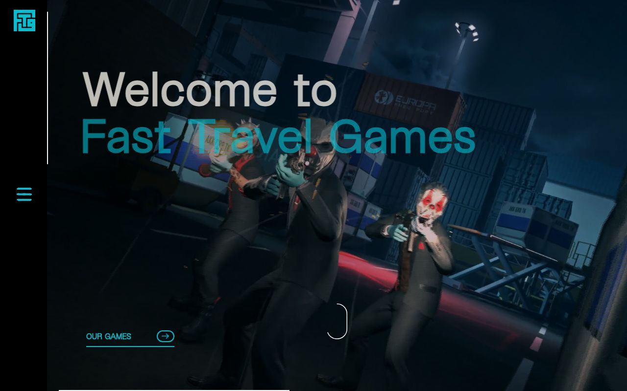 Homepage screenshot of fasttravelgames.com