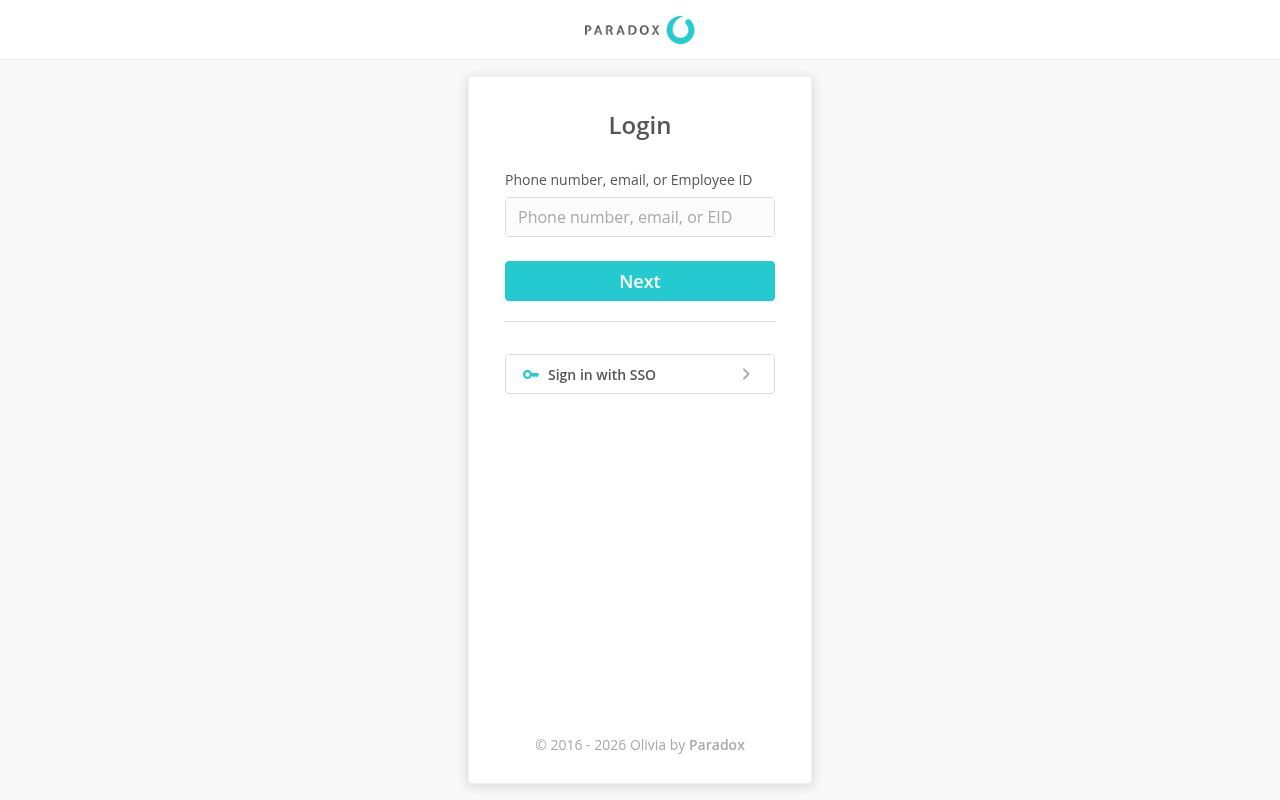 Homepage screenshot of fedex.paradox.ai