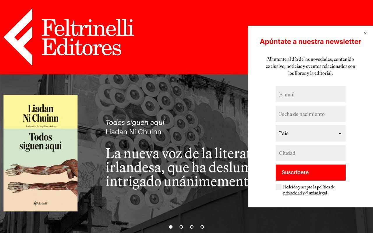 Homepage screenshot of feltrinelli.es