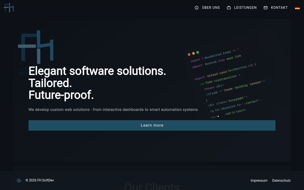 Homepage screenshot of fh-softdev.de