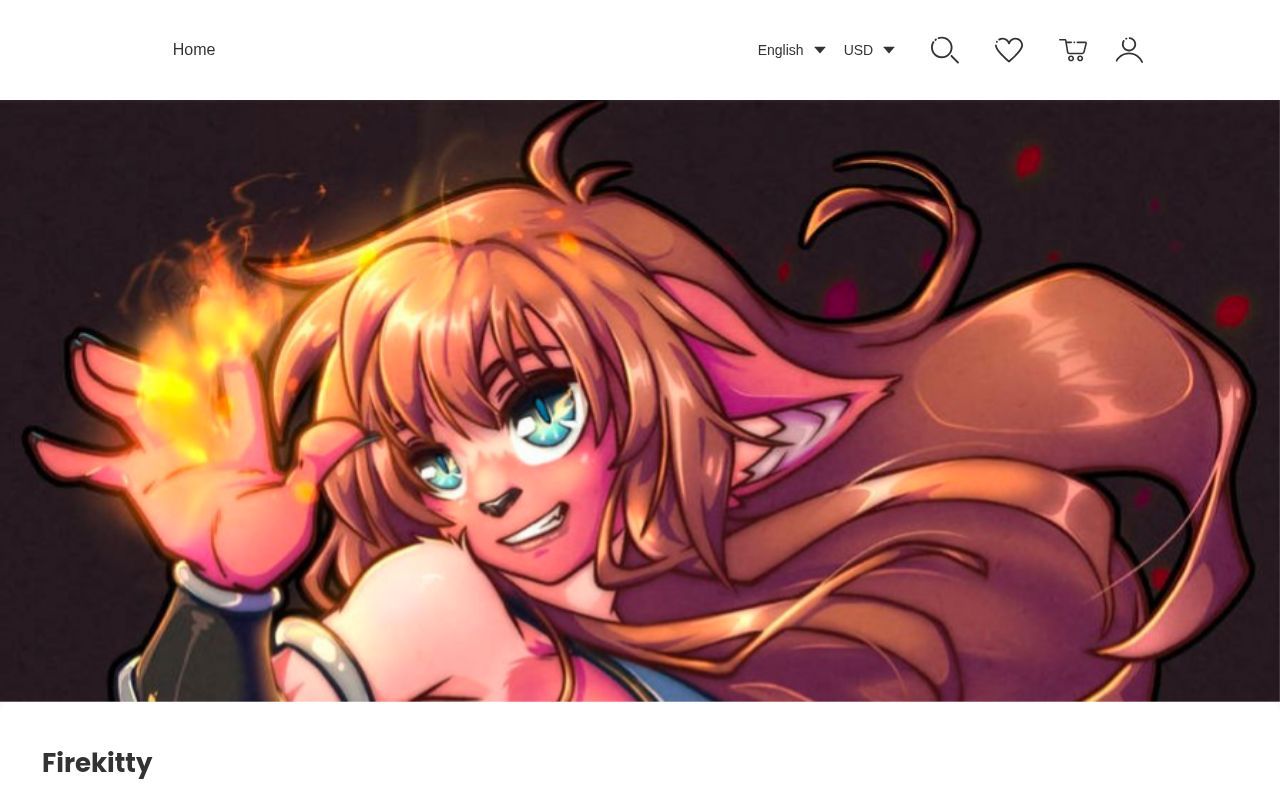 Homepage screenshot of firekitty.artiststore.com