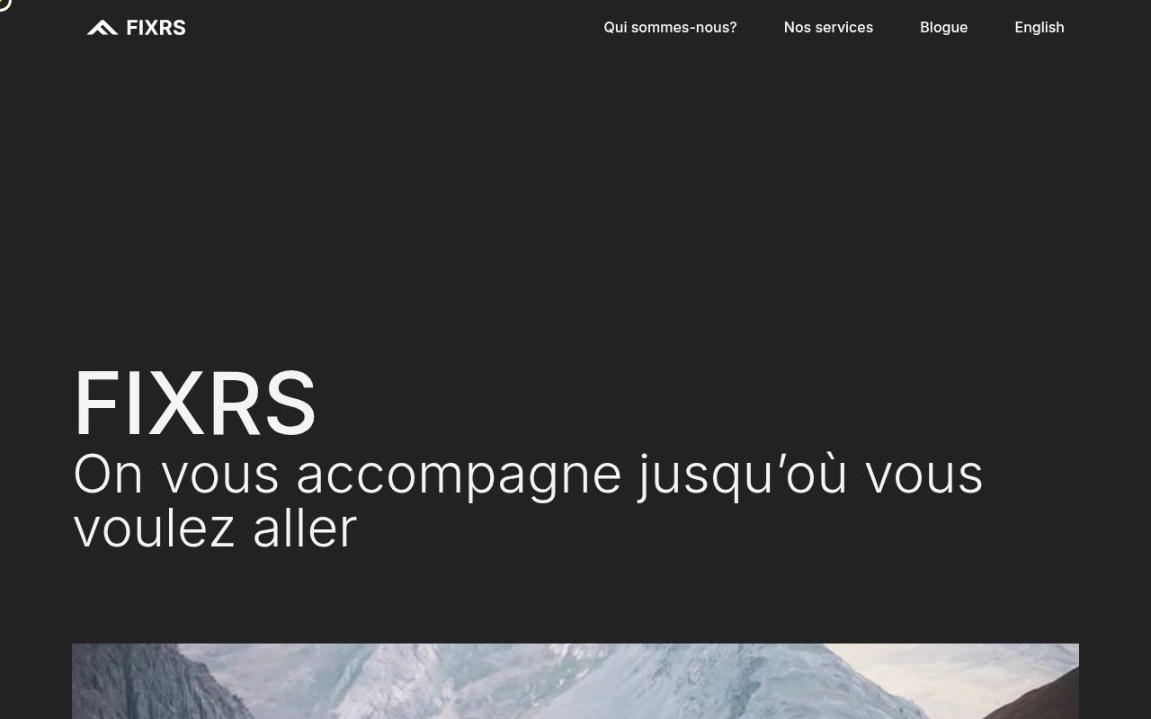 Homepage screenshot of fixrs.ca