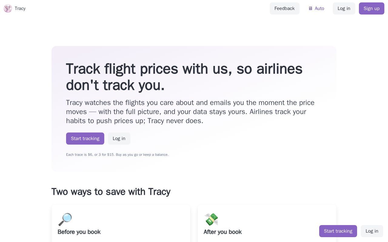 Homepage screenshot of flights.kindredsolves.com
